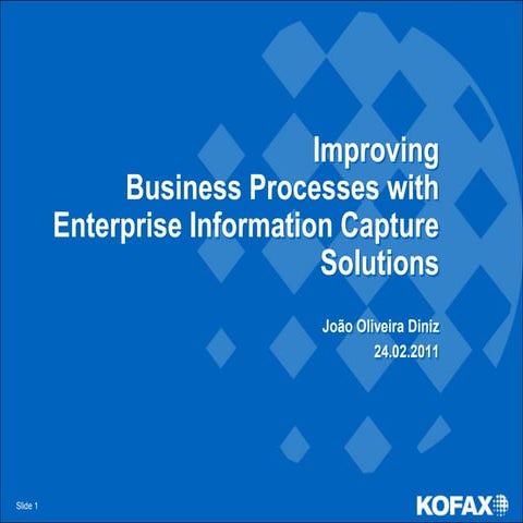 KOFAX presentation at IDC Factura &amp; Meios de Pagmento Electrónicos