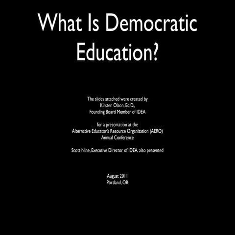 Democratic Education Criteria