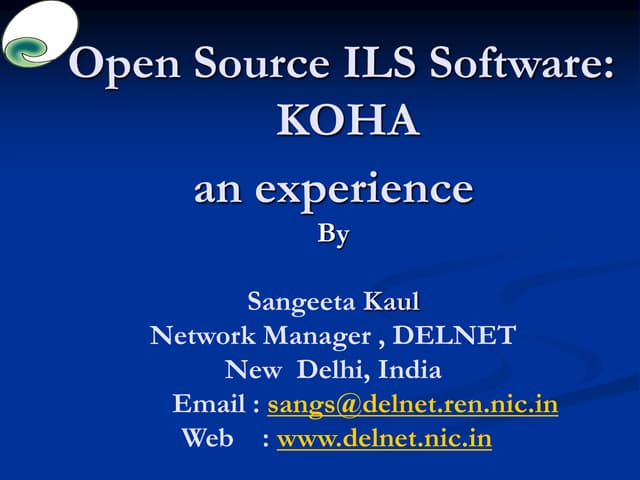 Koha presentation2010