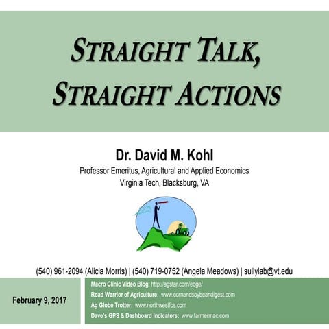 Straight Talk, Straight Actions - Dr. David Kohl