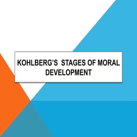 Kohlbergs stages of moral development