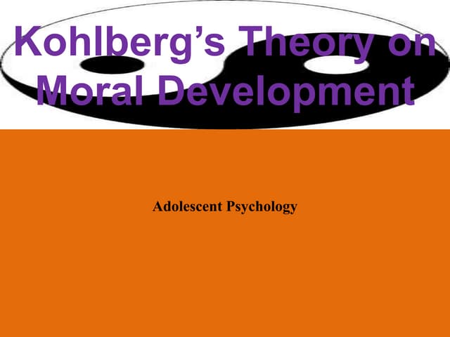 Kohlberg’s theory on moral development