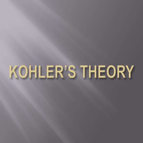 Kohler’s theory.complete