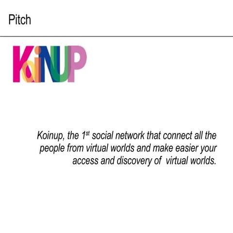 Koinup Tech Garage Pitch