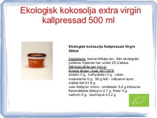 Ekologisk Skäggolja