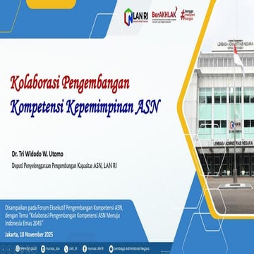 Kolaborasi Pengembangan Kompetensi Kepemimpinan ASN