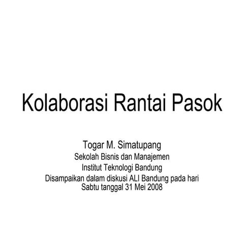 Kolaborasi Rantai Pasok