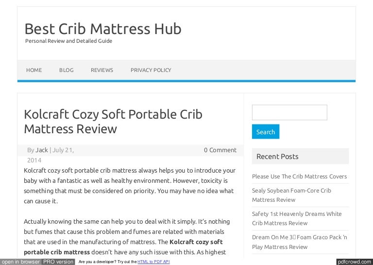 kolcraft mattress reviews