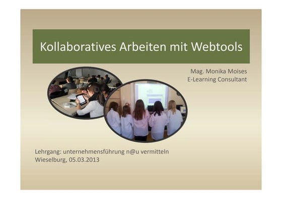 Kollaboratives arbeiten im web monika moises