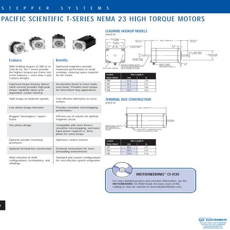 Kollmorgen  nema 23 t  specsheet