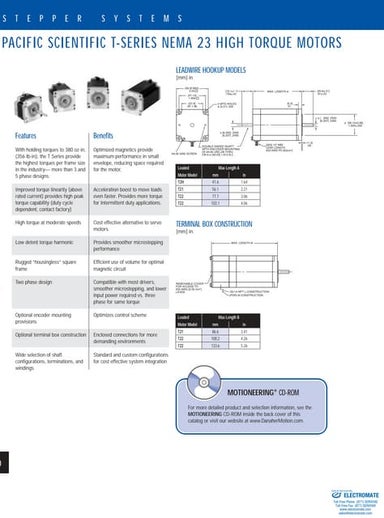 Kollmorgen  nema 23 t  specsheet