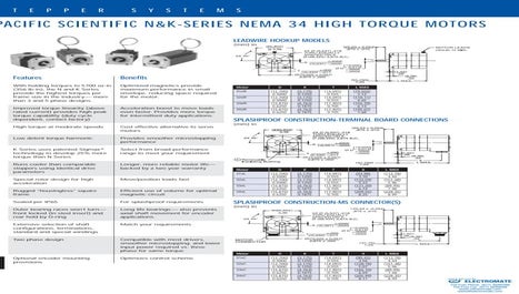 Kollmorgen  nema 34_n3_k3_stepper_systems_tb_specsheet