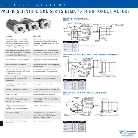 Kollmorgen  n&k series_ nema_ 42_specsheet