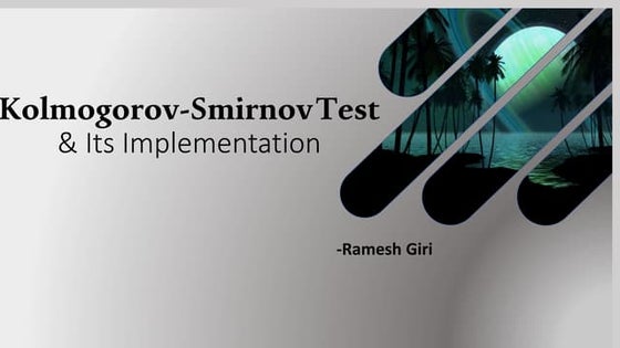 Kolmogorov smirnov test