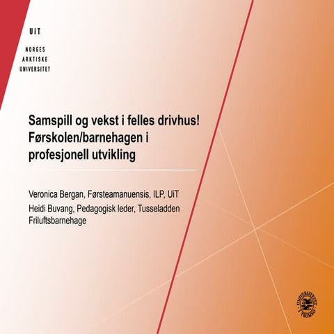 Økologisk dyrking i barnehagen NORALF-konferansen 2015