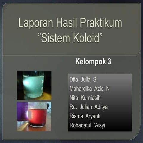 Laporan Hasil Praktikum Koloid