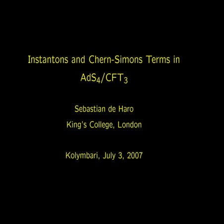 Instantons and Chern-Simons Terms in AdS4/CFT3