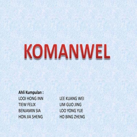 Pengajian Malaysia(MPW1133)-Komanwel | PPTX