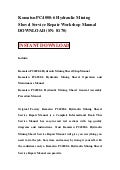 Komatsu pc4000 6 hydraulic mining shovel service repair workshop manual download (sn 8170)