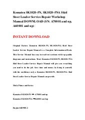 Komatsu s6 d110 1 sa6d110-1 diesel engine service repair workshop man…