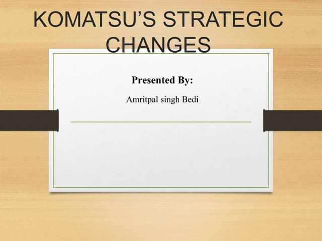 Caterpillar vs komatsu case study image