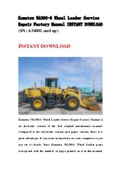 Komatsu wa380 6 wheel loader servic...