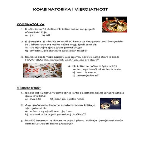Kombinatorika i vjerojatnost