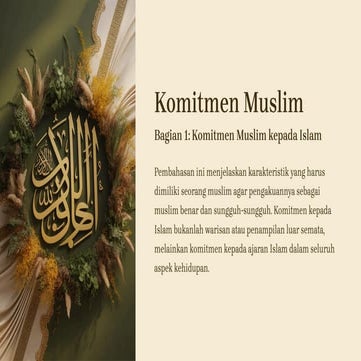Apa bentuk komitmen saya kepada Islam | PDF