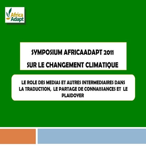 Komlam Mawuena Adjoyi: Messagers du changement climatique, c’est aussi et sur...