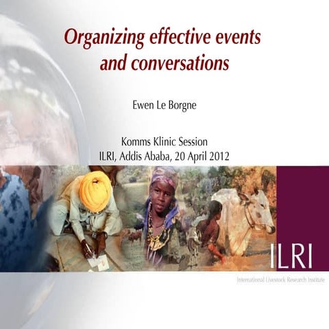 Organizing effective events and conversations 