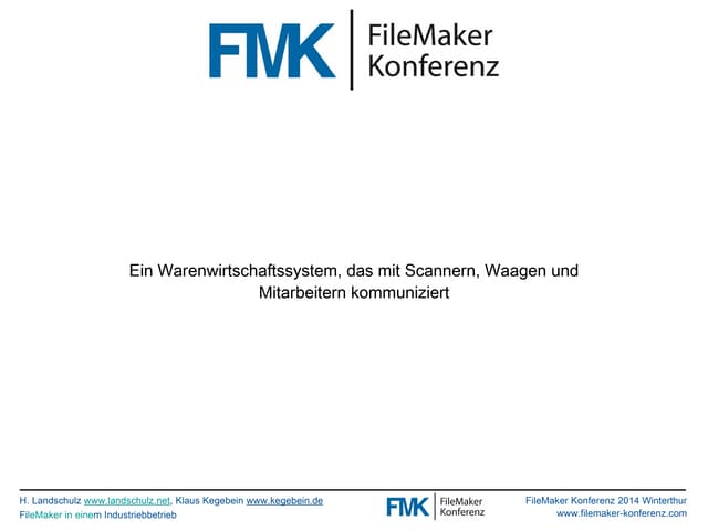FMK2014: Ein Warenwirtschaftssystem...