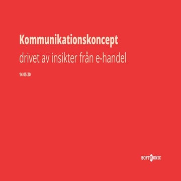 Kommunikationskoncept drivet av insikter från e-handel
