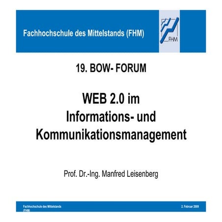 Kommunikationsmanagement Und Web2.0