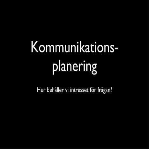 Kommunikationsplanering