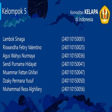 Komoditas Kelapa di indonesia