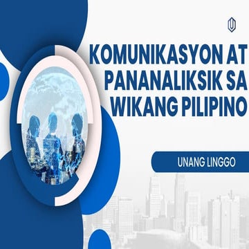 komUNIKASYON SA PANANALIKSIK H;;KHKLGJLB