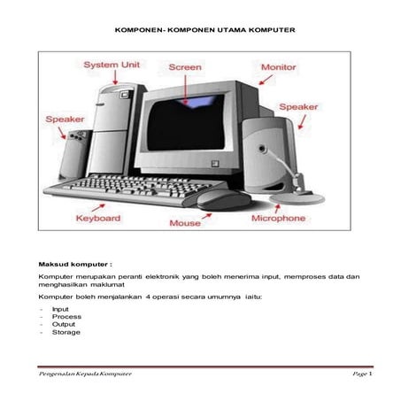Komponen utama komputer