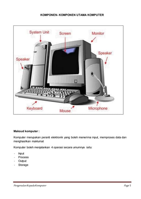 Senarai semak penyelenggaraan komputer | DOCX