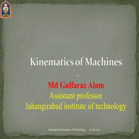 Kinematics of machines