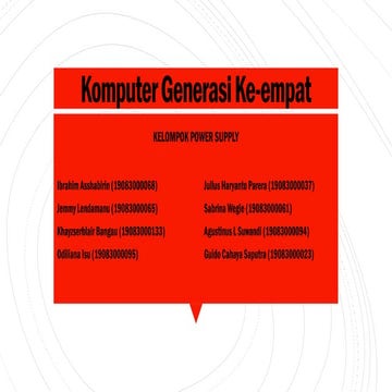 Komputer berdasarkan generasinya. generasi 4 | PDF