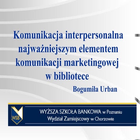 Komunikacja interpersonalna | PPT