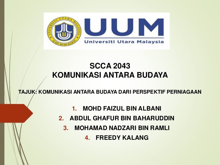 Komunikasi Antara Budaya Dari Perspektif Perniagaan