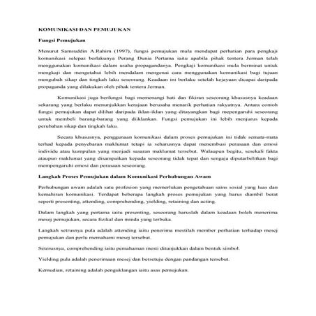 Komunikasi dan Pemujukan
