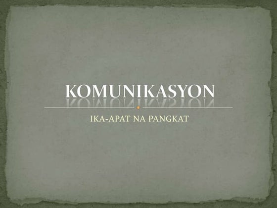 Mga Modelo ng Komunikasyon | PPT