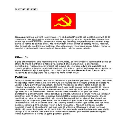 Komunizmi ne shqiperi