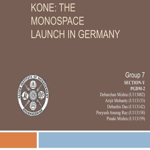 Kone-The Monospace Launch in Germany_B2B case analysis