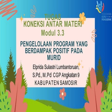 Koneksi Antar Materi Modul 3.3.Pada pendidikan guru penggeraktx