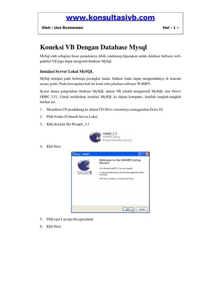 Koneksi Vb Dengan Database Mysql