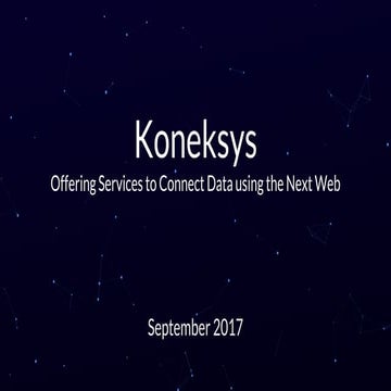 Koneksys - Offering Services to Connect Data using the Data Web