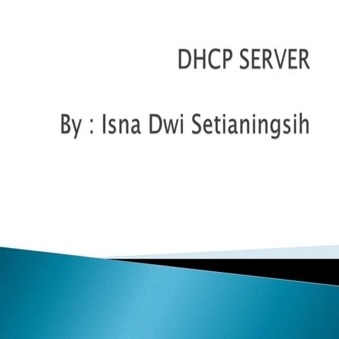 Konfigurasi DHCP